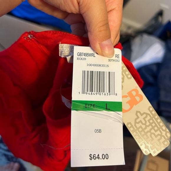 Nwt GB Gianni Bini Red Ruffle Hem Sundress - Picture 3 of 4